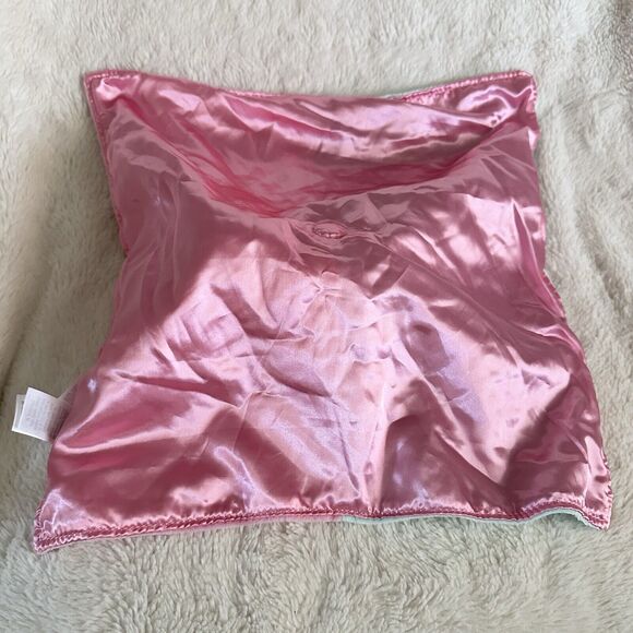 Okie Dokie Elephant Hugs 14” Lovey Rattle Pink Teal Security Blanket Baby Soft - Picture 4 of 6